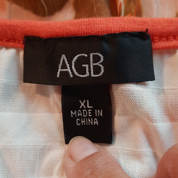 AGB Floral Design Ruffle Tank Top  Size  XL - Picture 6 of 11